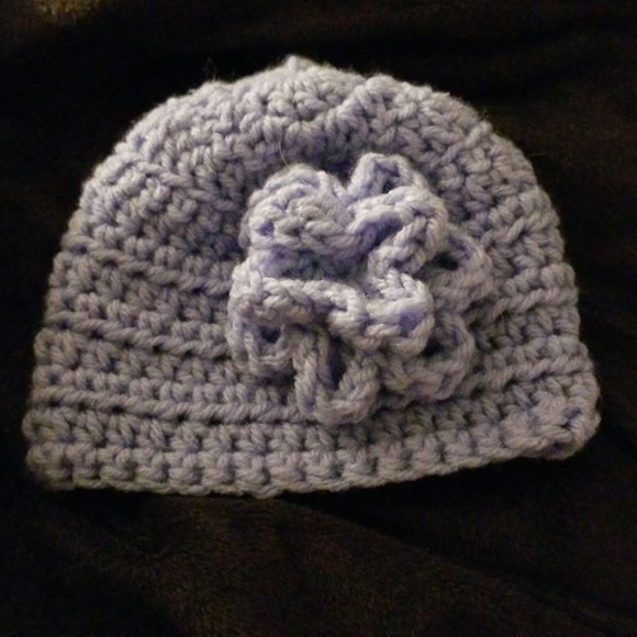 Other - Purple crocheted baby hat (bin3)
